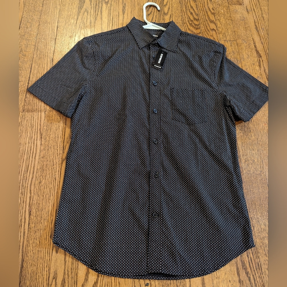 NWT Men Short Sleeve Button Down Shirt